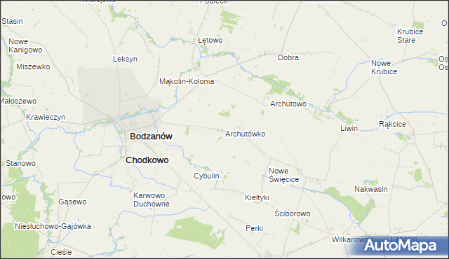 mapa Archutówko, Archutówko na mapie Targeo