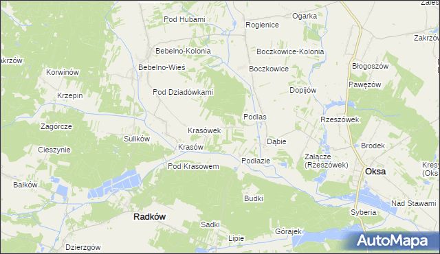 mapa Skociszewy, Skociszewy na mapie Targeo