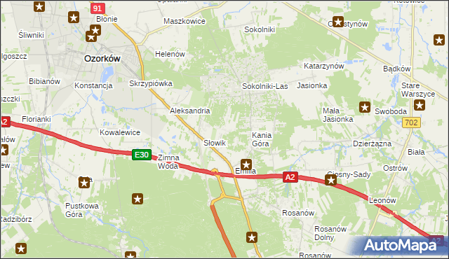 mapa Adolfów gmina Zgierz, Adolfów gmina Zgierz na mapie Targeo