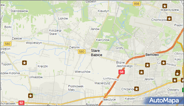 mapa Babice Nowe, Babice Nowe na mapie Targeo