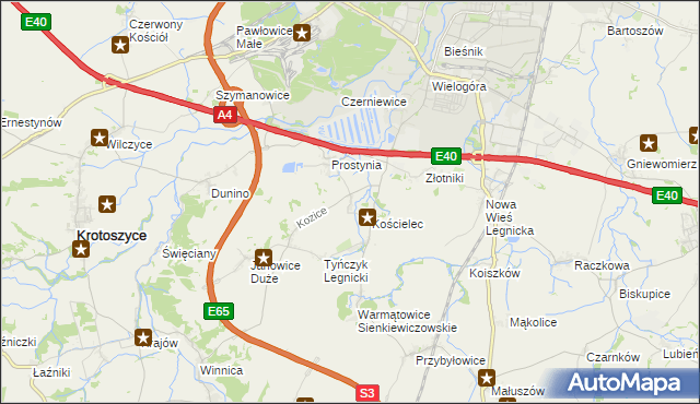 mapa Babin gmina Krotoszyce, Babin gmina Krotoszyce na mapie Targeo