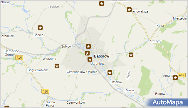 mapa Baborów, Baborów na mapie Targeo