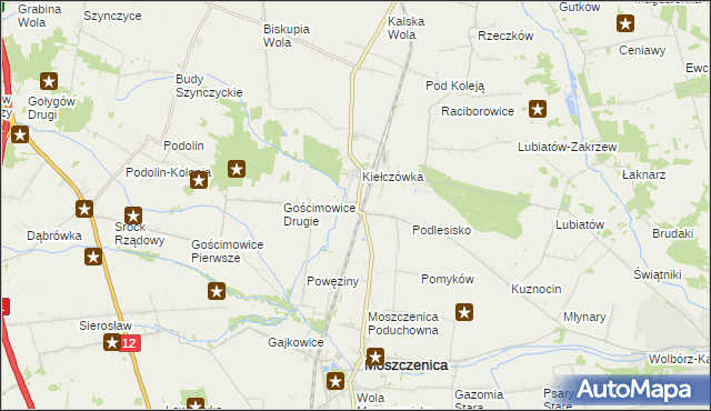 mapa Baby gmina Moszczenica, Baby gmina Moszczenica na mapie Targeo