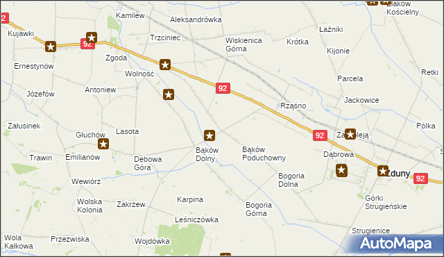 mapa Bąków Górny, Bąków Górny na mapie Targeo