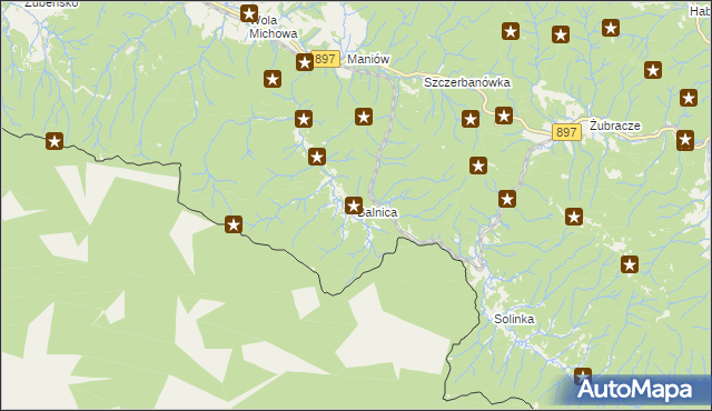 mapa Balnica, Balnica na mapie Targeo