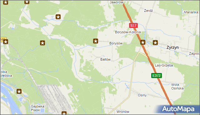 mapa Bałtów gmina Żyrzyn, Bałtów gmina Żyrzyn na mapie Targeo