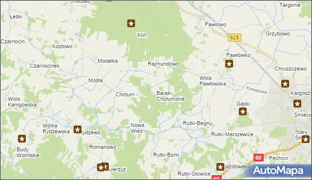 mapa Baraki Chotumskie, Baraki Chotumskie na mapie Targeo