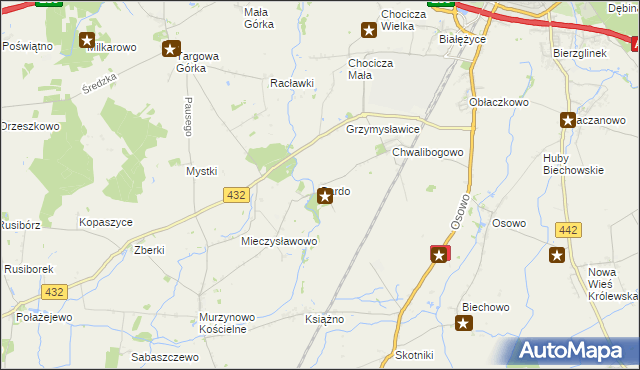 mapa Bardo gmina Września, Bardo gmina Września na mapie Targeo