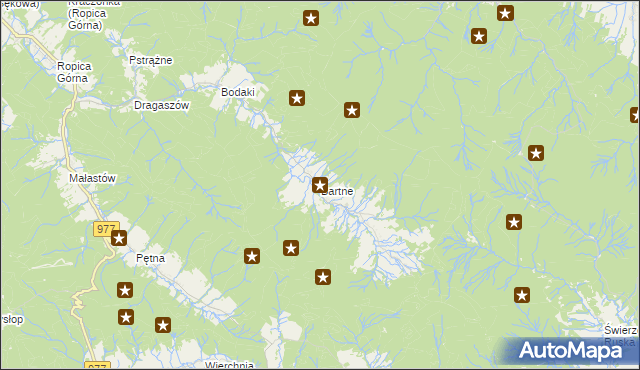 mapa Bartne, Bartne na mapie Targeo