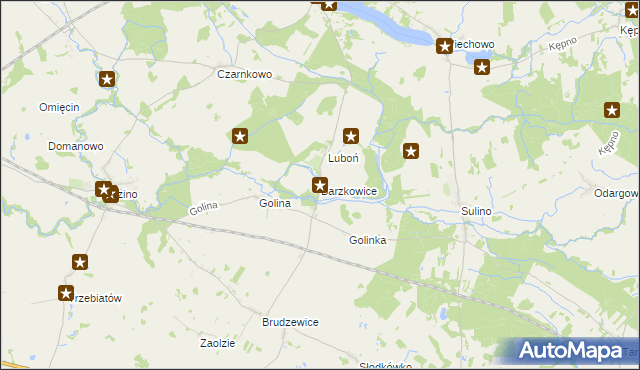 mapa Barzkowice, Barzkowice na mapie Targeo