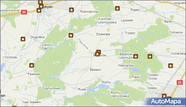 mapa Baszków, Baszków na mapie Targeo