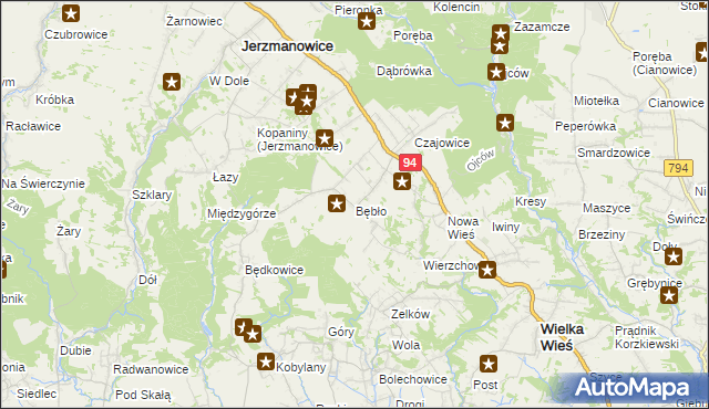 mapa Bębło, Bębło na mapie Targeo