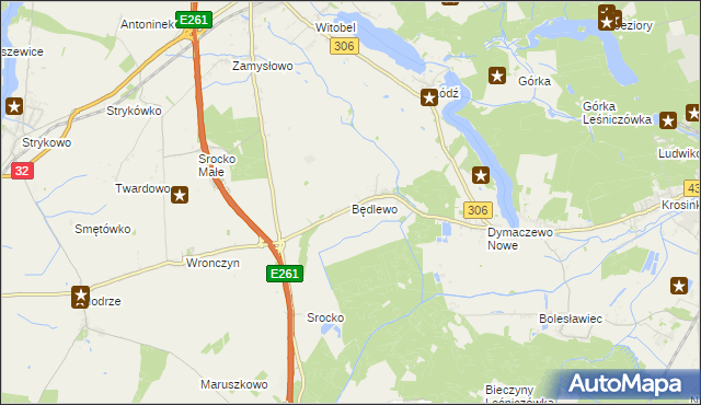 mapa Będlewo, Będlewo na mapie Targeo