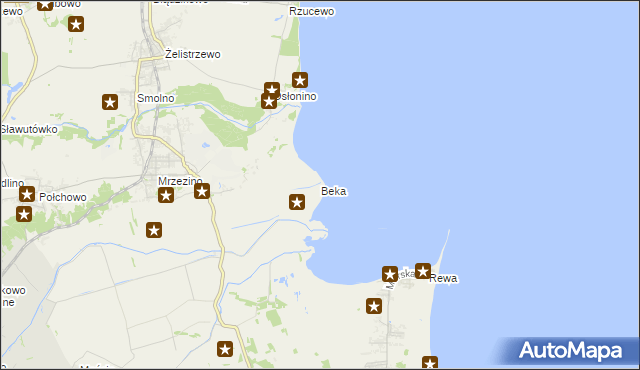 mapa Beka, Beka na mapie Targeo