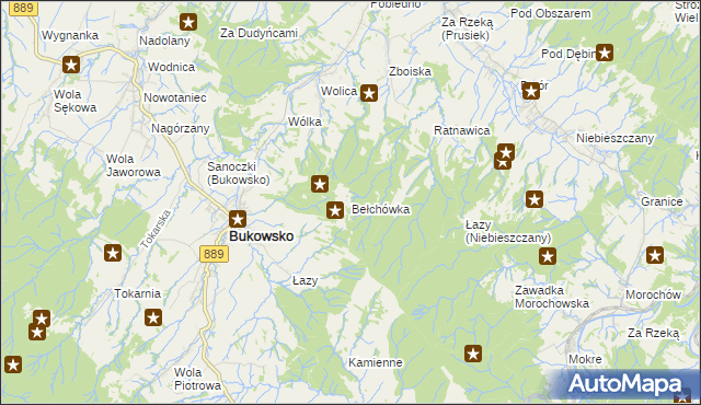 mapa Bełchówka, Bełchówka na mapie Targeo