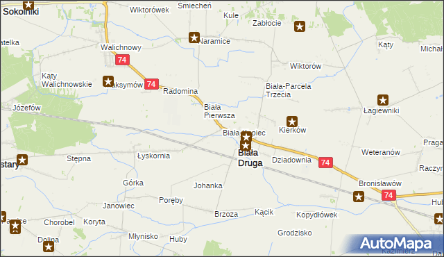 mapa Biała-Kopiec, Biała-Kopiec na mapie Targeo