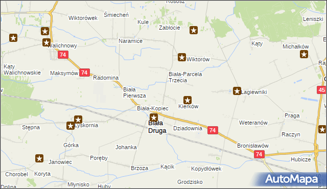 mapa Biała-Parcela, Biała-Parcela na mapie Targeo