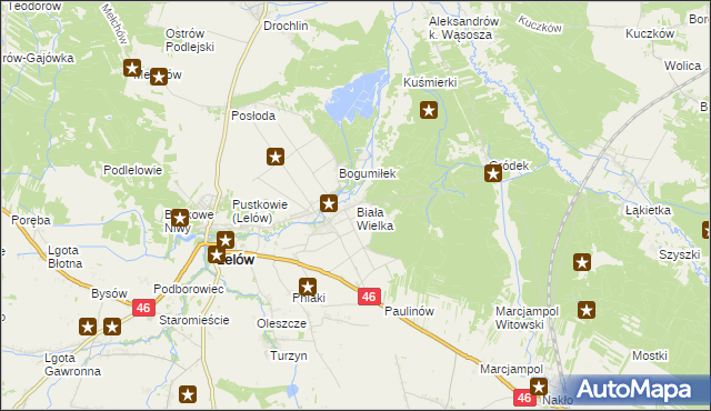 mapa Biała Wielka, Biała Wielka na mapie Targeo