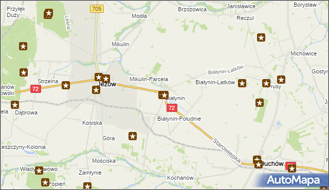 mapa Białynin, Białynin na mapie Targeo