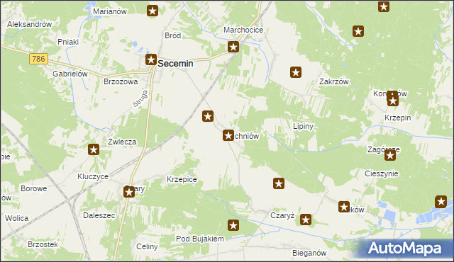 mapa Bichniów, Bichniów na mapie Targeo