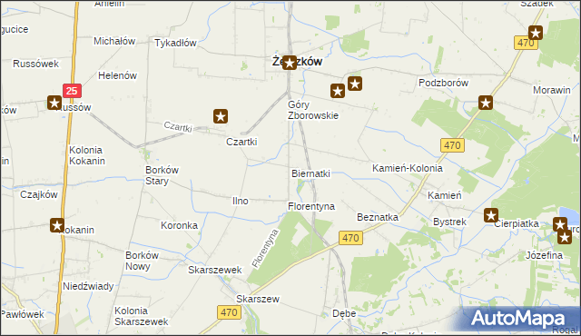 mapa Biernatki gmina Żelazków, Biernatki gmina Żelazków na mapie Targeo