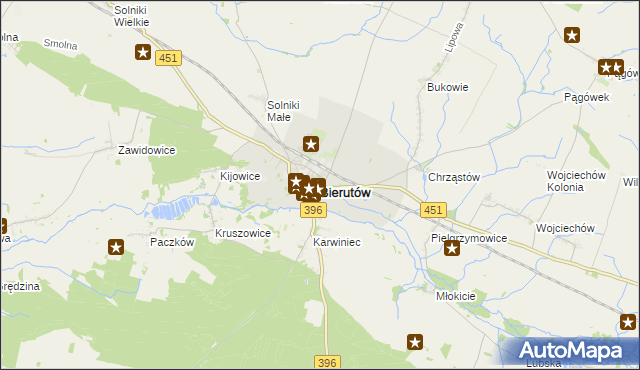 mapa Bierutów, Bierutów na mapie Targeo