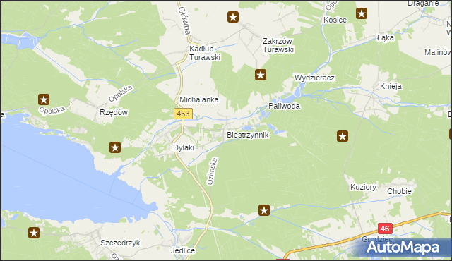 mapa Biestrzynnik, Biestrzynnik na mapie Targeo