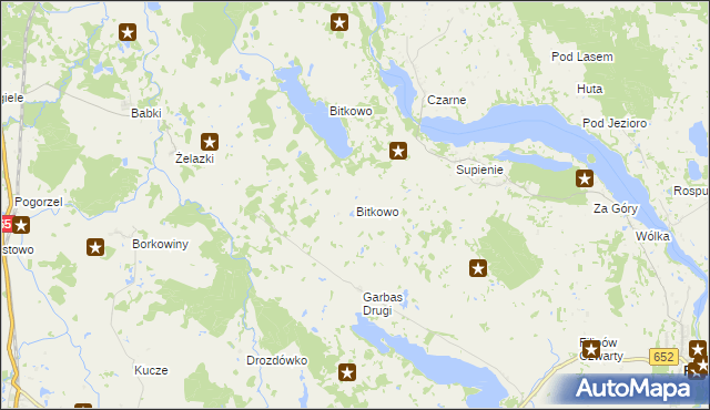 mapa Bitkowo gmina Filipów, Bitkowo gmina Filipów na mapie Targeo