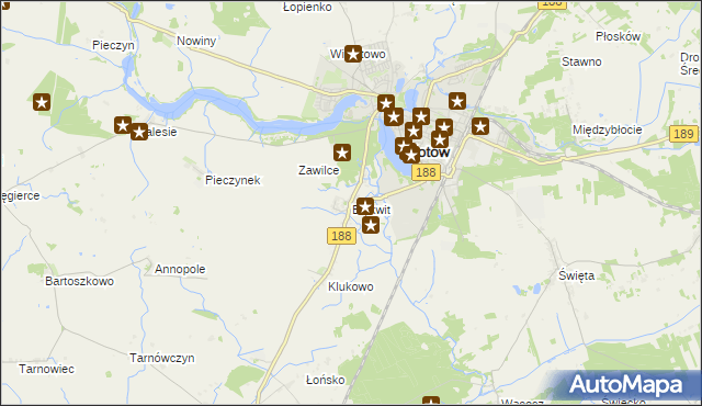 mapa Blękwit, Blękwit na mapie Targeo