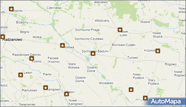 mapa Blichowo, Blichowo na mapie Targeo
