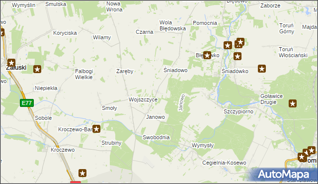 mapa Błogosławie, Błogosławie na mapie Targeo