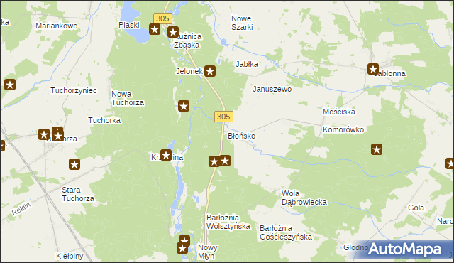 mapa Błońsko, Błońsko na mapie Targeo