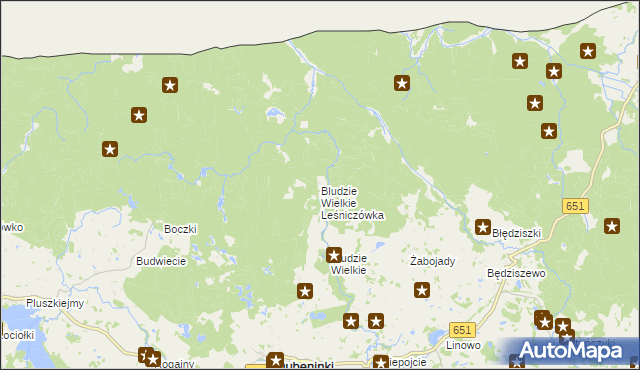 mapa Bludzie Wielkie Leśniczówka, Bludzie Wielkie Leśniczówka na mapie Targeo