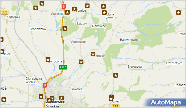 mapa Bobolice gmina Ząbkowice Śląskie, Bobolice gmina Ząbkowice Śląskie na mapie Targeo