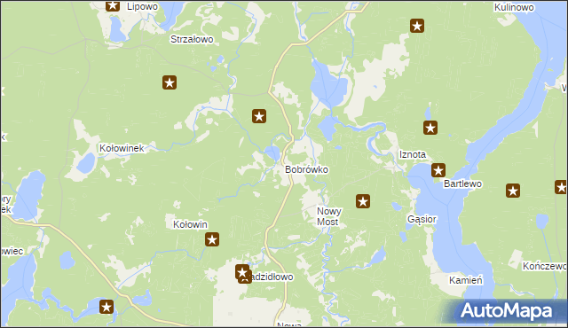 mapa Bobrówko gmina Piecki, Bobrówko gmina Piecki na mapie Targeo