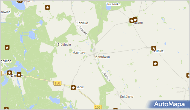 mapa Bobrówko gmina Strzelce Krajeńskie, Bobrówko gmina Strzelce Krajeńskie na mapie Targeo