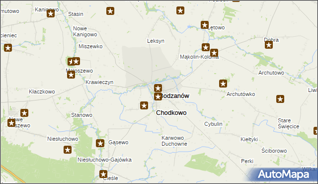 mapa Bodzanów powiat płocki, Bodzanów powiat płocki na mapie Targeo