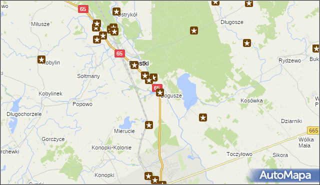 mapa Bogusze gmina Prostki, Bogusze gmina Prostki na mapie Targeo