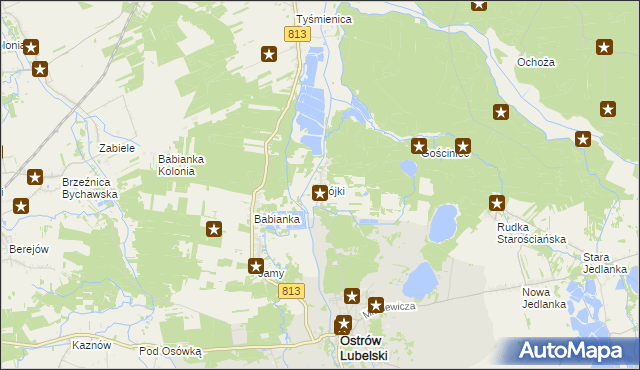 mapa Bójki, Bójki na mapie Targeo