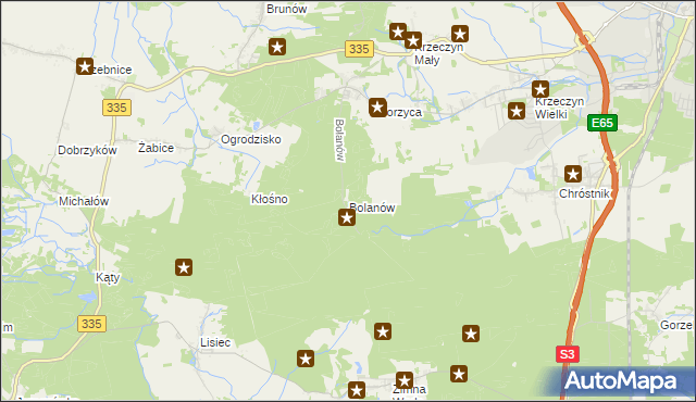 mapa Bolanów, Bolanów na mapie Targeo