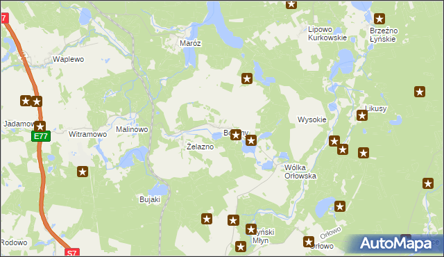 mapa Bolejny, Bolejny na mapie Targeo