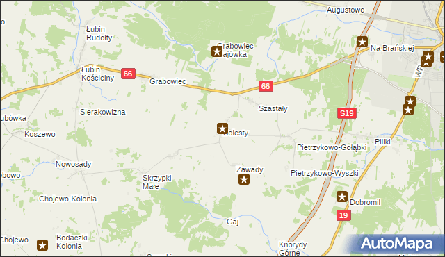mapa Bolesty gmina Bielsk Podlaski, Bolesty gmina Bielsk Podlaski na mapie Targeo