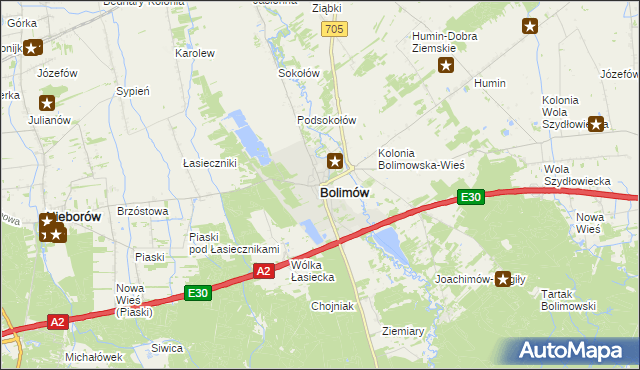mapa Bolimów, Bolimów na mapie Targeo