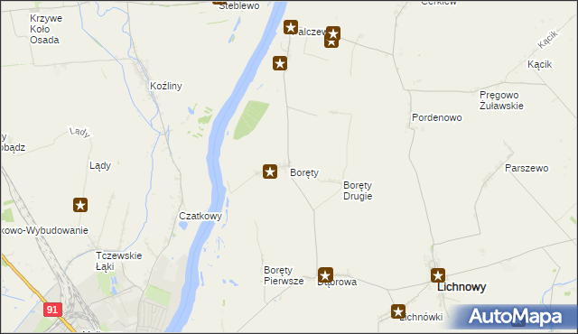 mapa Boręty, Boręty na mapie Targeo