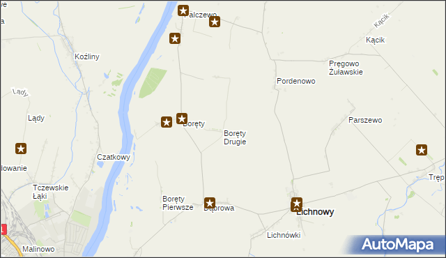 mapa Boręty Drugie, Boręty Drugie na mapie Targeo