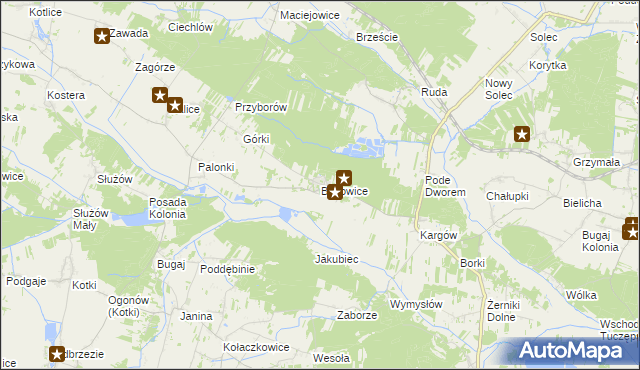 mapa Bosowice, Bosowice na mapie Targeo