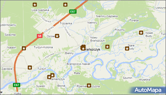 mapa Brańszczyk, Brańszczyk na mapie Targeo