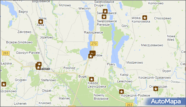 mapa Brdów, Brdów na mapie Targeo