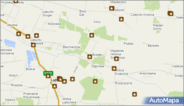 mapa Bródek, Bródek na mapie Targeo