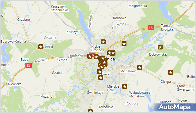 mapa Brodnica, Brodnica na mapie Targeo